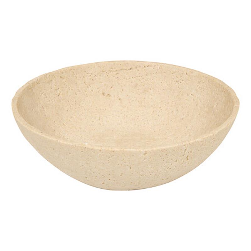 Διακοσμητικό μπωλ Serio polyresin μπεζ Φ24.5x7.5εκ