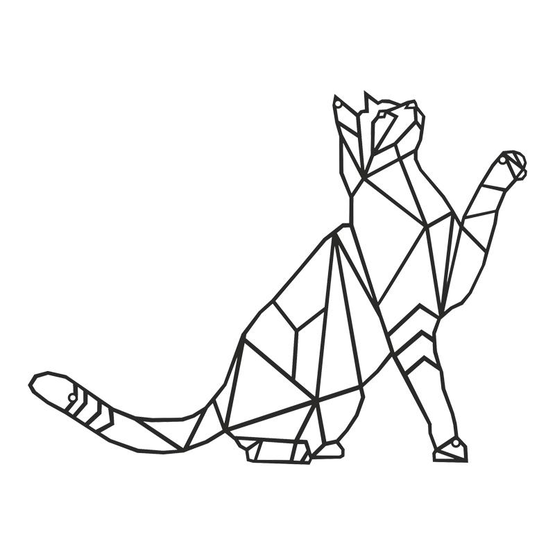 Διακοσμητικό τοίχου Cathy μαύρο μεταλλικό 40x1,5x40εκ