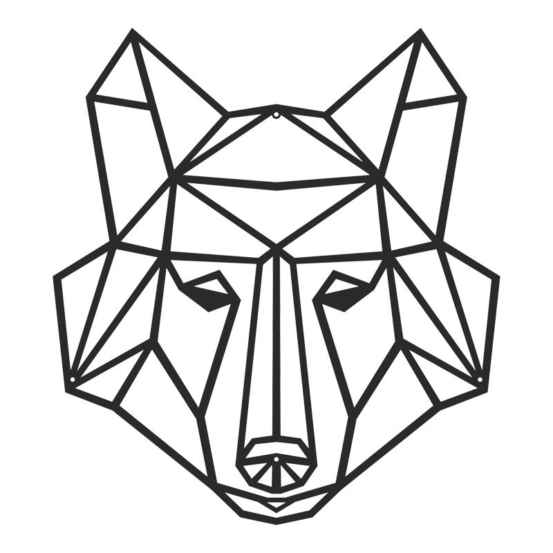 Διακοσμητικό τοίχου Wolfo μαύρο μεταλλικό 40x0,15x40εκ