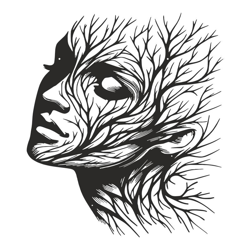 Διακοσμητικό τοίχου Solfy μαύρο μεταλλικό 80x0,15x80εκ