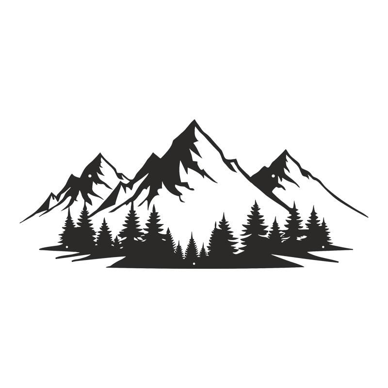 Διακοσμητικό τοίχου Onfia μαύρο μεταλλικό 70x0,15x30εκ