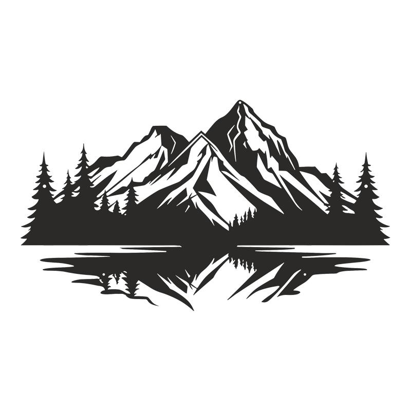 Διακοσμητικό τοίχου Mirolo μαύρο μεταλλικό 70x0,15x50εκ