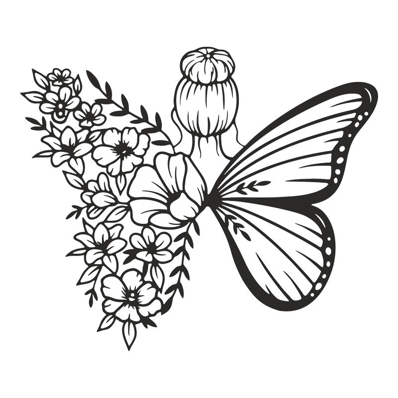 Διακοσμητικό τοίχου Terfia μαύρο μεταλλικό 60x0,15x60εκ