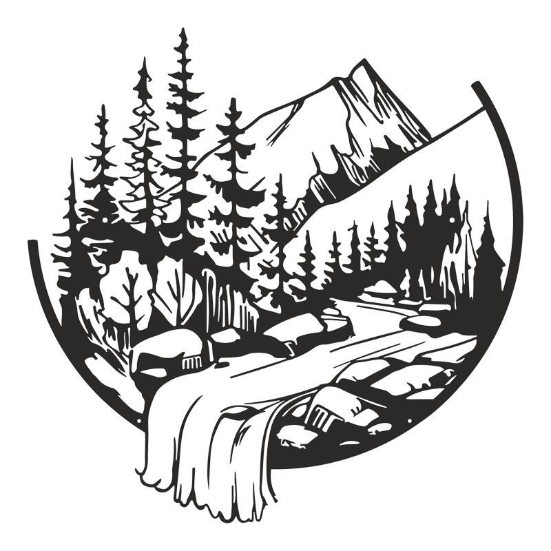 Διακοσμητικό τοίχου Mordio μαύρο μεταλλικό Φ60x0,15εκ