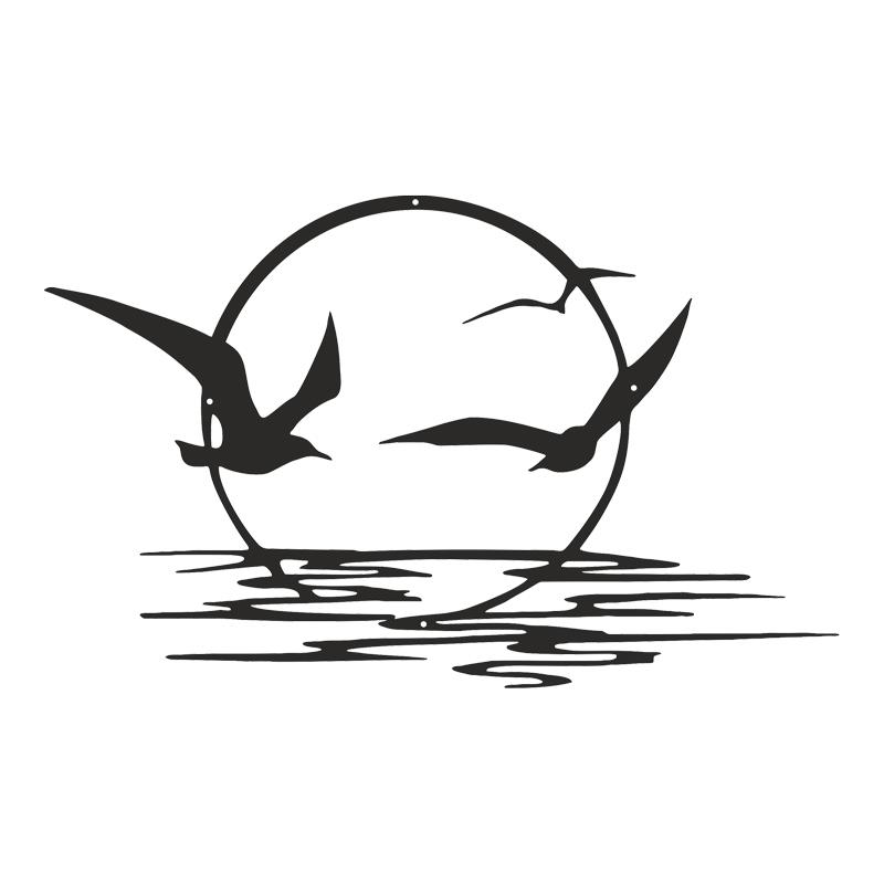 Διακοσμητικό τοίχου Sunsy μαύρο μεταλλικό 40x0,15x60εκ