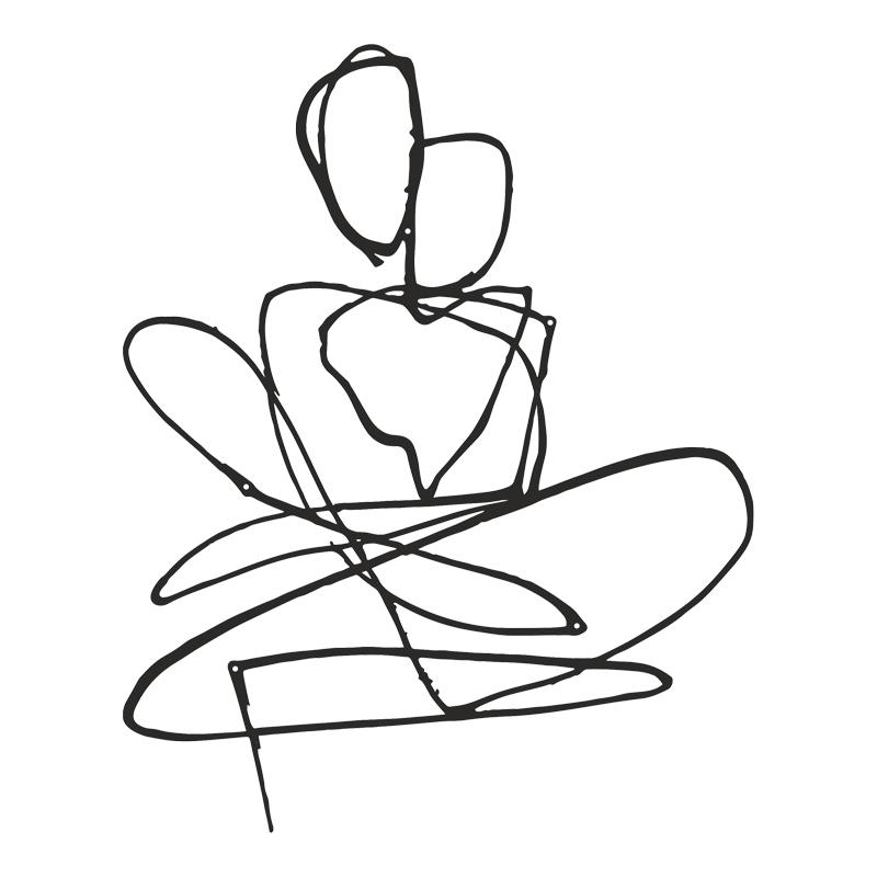 Διακοσμητικό τοίχου Emensa μαύρο μεταλλικό 40x0,15x50εκ