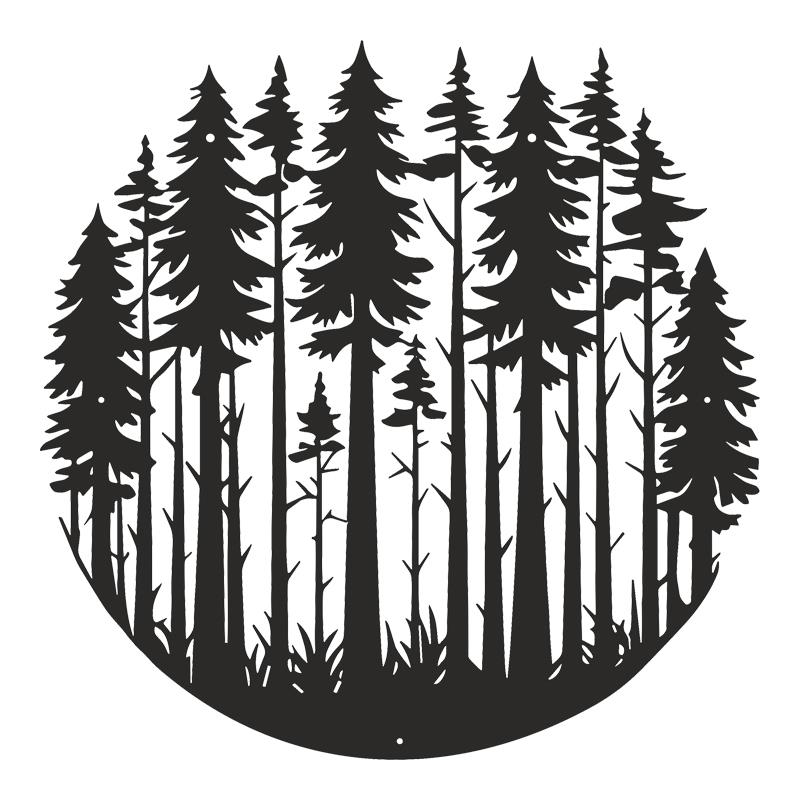 Διακοσμητικό τοίχου Foren μαύρο μεταλλικό Φ50x0,15εκ