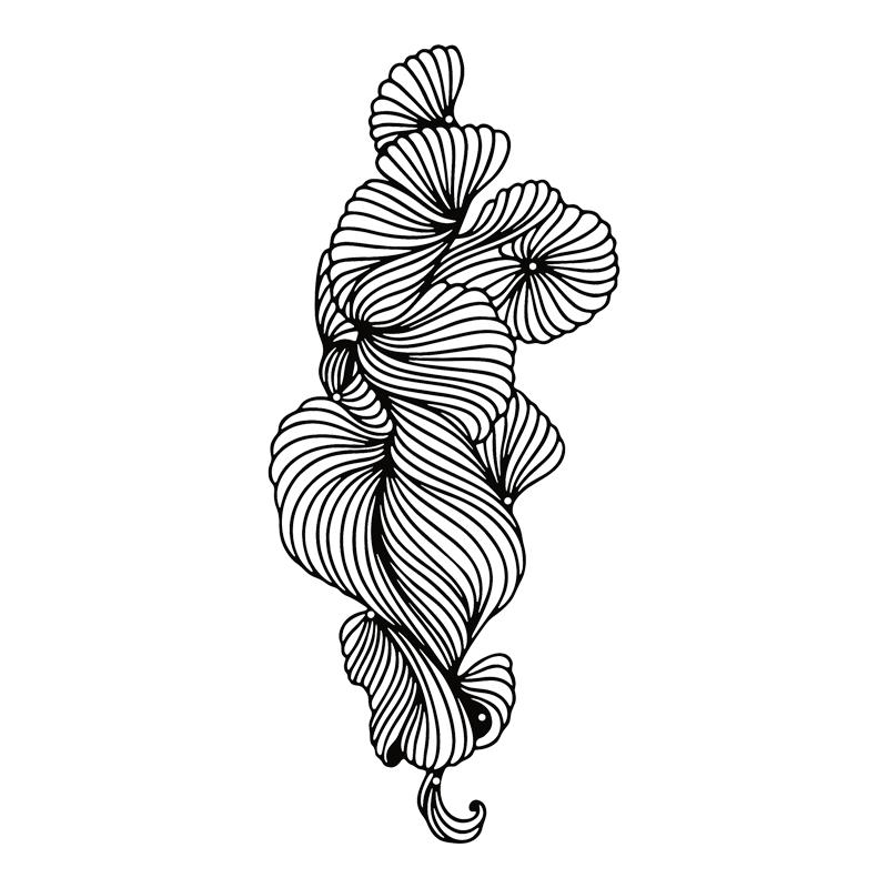 Διακοσμητικό τοίχου Bilem μαύρο μεταλλικό 20x0,15x50εκ