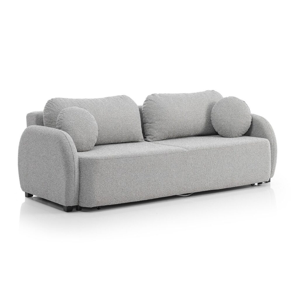 Καναπές Κρεβάτι NOVA Τριθέσιος Ύφασμα Γκρι 226x103x90 εκ.