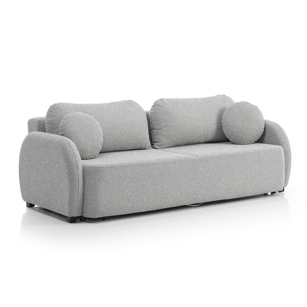 Καναπές Κρεβάτι NOVA Τριθέσιος Ύφασμα Γκρι 226x103x90 εκ.