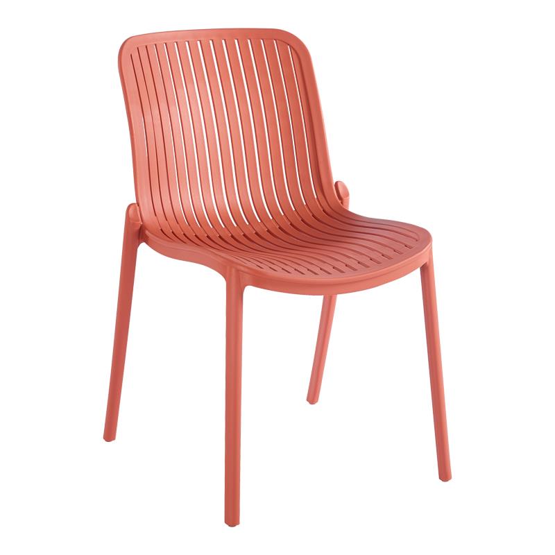 Καρέκλα Teragi στοιβαζόμενη pp με UV protection terracotta 58x43.5x82εκ