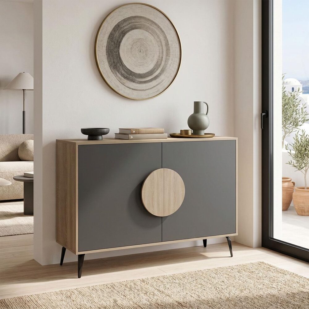 Μπουφές Gora sonoma - ανθρακί 110x35,5x82Υεκ.