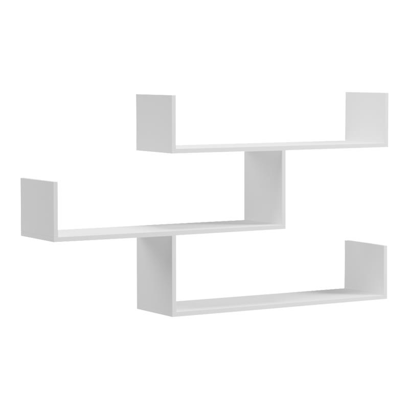 Ραφιέρα τοίχου Tiber λευκή 120x22x67εκ