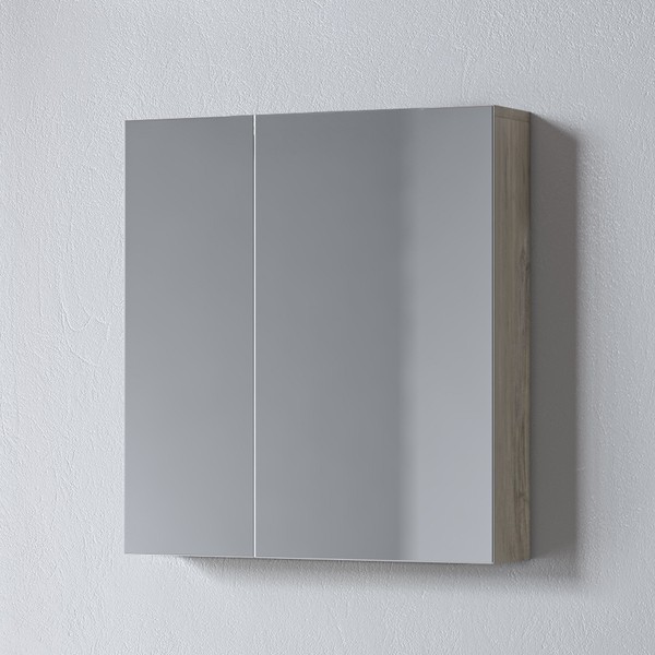 Καθρέπτης μπάνιου OMEGA 75 Beige Oak 73x14x65 εκ.