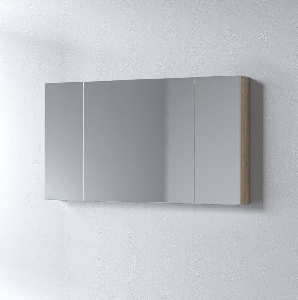 Καθρέπτης μπάνιου OMEGA 120 Beige Oak 117x14x65 εκ. Καθρέπτης μπάνιου OMEGA 120 Beige Oak 117x14x65 εκ.