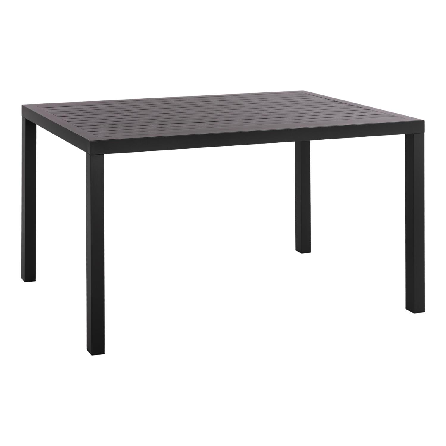 Τραπεζάκι SAHIRA Αλουμινίου Ανθρακί 140x80x75,5Υ εκ.