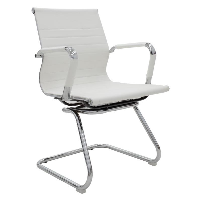 Καρέκλα γραφείου επισκέπτη Valter λευκό pu 55.5x52x95.5εκ