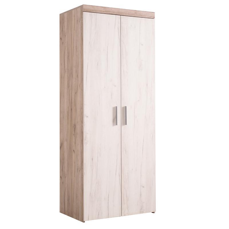 Ντουλάπα Arno 2K Γκρί Δρύς - Λευκός Δρύς 80x55x202 εκ. Ντουλάπα Arno 2K Γκρί Δρύς - Λευκός Δρύς 80x55x202 εκ.