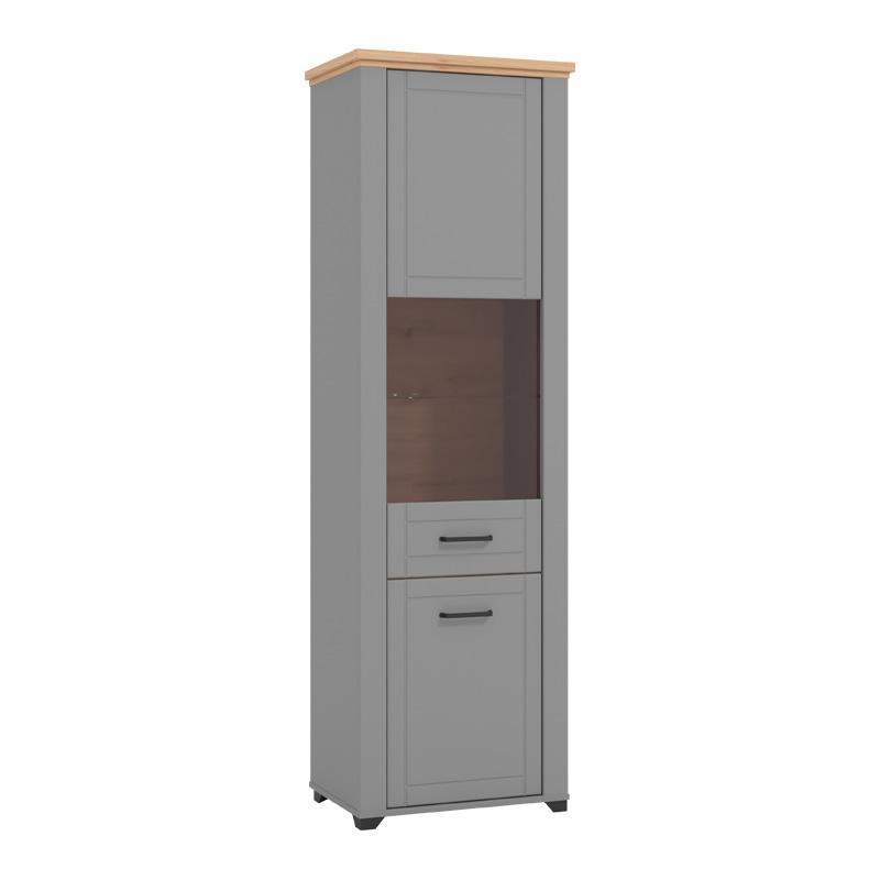 Βιτρίνα Valencia 1K VS1 Γκρί - Artisan Oak - Γκρί Μάττ 61x41x195 εκ. Βιτρίνα Valencia 1K VS1 Γκρί - Artisan Oak - Γκρί Μάττ 61x41x195 εκ.