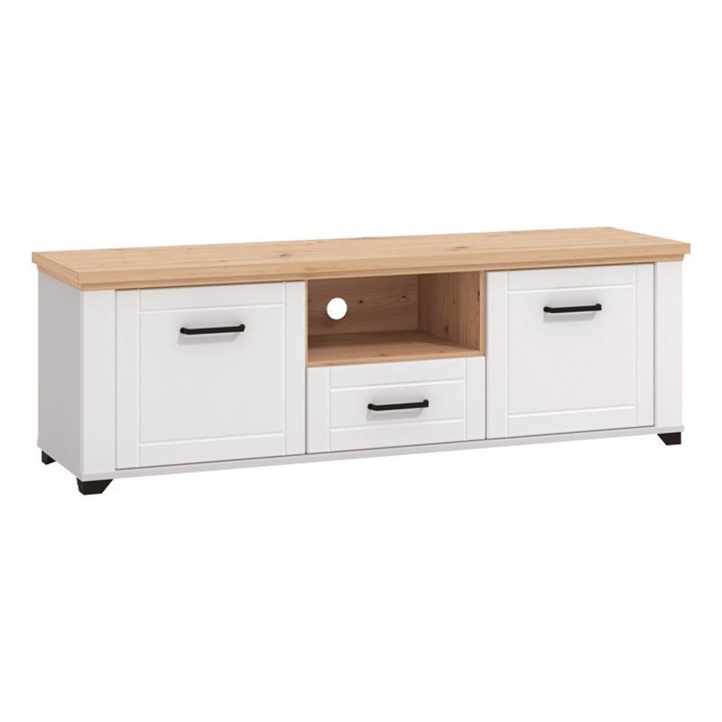 Έπιπλο Τηλεόρασης Valencia TV 150 Λευκό - Artisan Oak - Λευκό Μάτ 147x41x47,5 εκ.