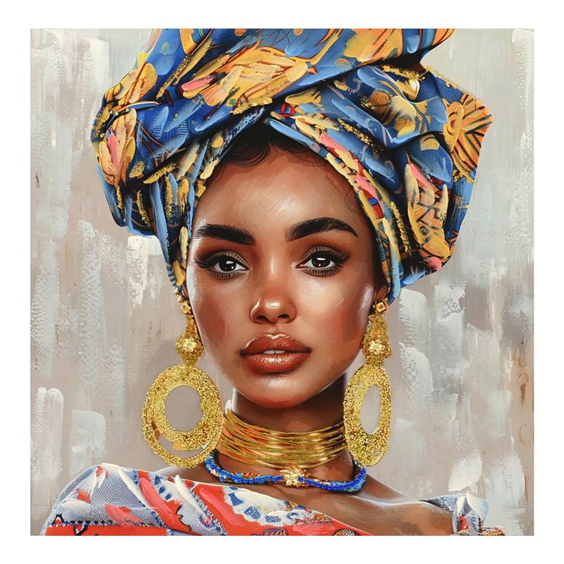 Πίνακας σε Καμβά Turban Inart 80x3x80εκ. Πίνακας σε Καμβά Turban Inart 80x3x80εκ.