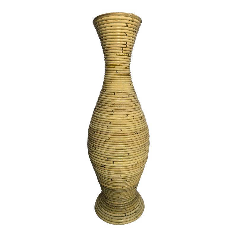 Βάζο Virnia Inart pe rattan σε φυσική απόχρωση Φ40x70εκ Βάζο Virnia Inart pe rattan σε φυσική απόχρωση Φ40x70εκ