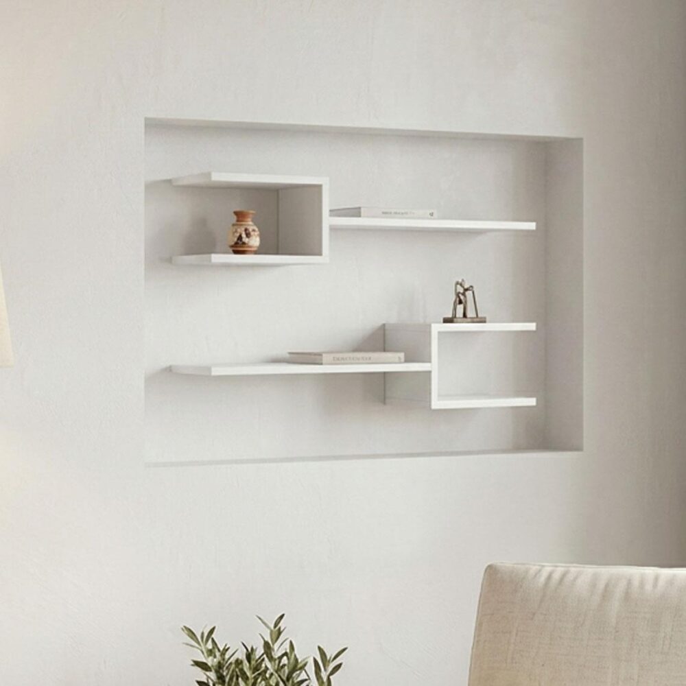 Ραφιέρα τοίχου Galler λευκό 79x19.5x18εκ