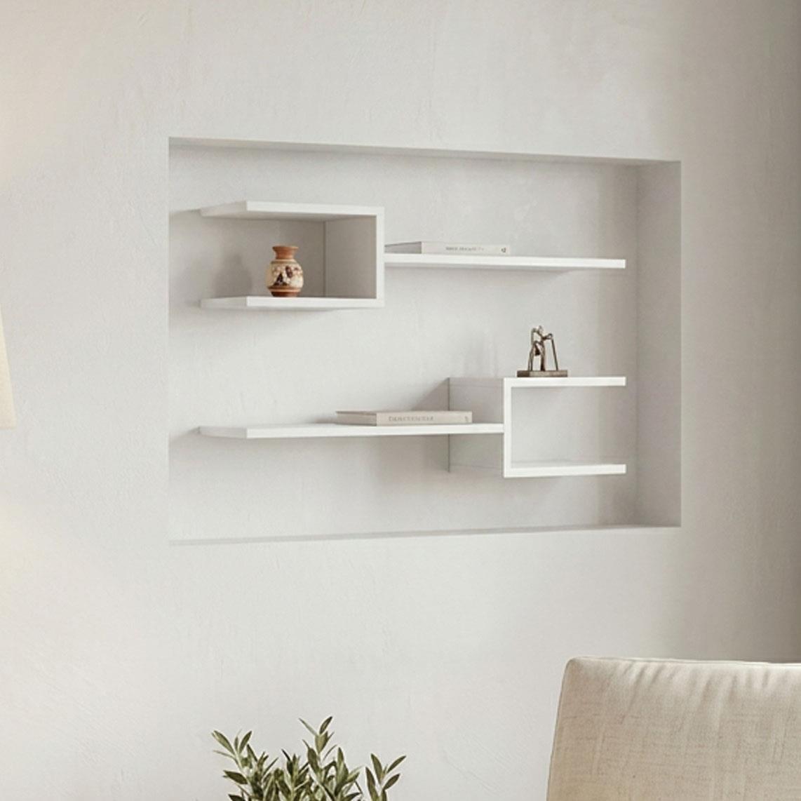 Ραφιέρα τοίχου Galler λευκό 79x19.5x18εκ