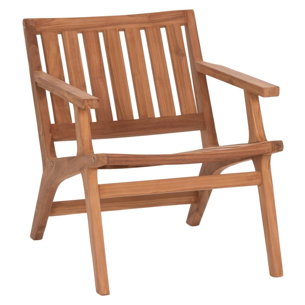 Πολυθρόνα Καρέκλα Lounge ARANIA C6617 Ξύλο Teak σε Φυσικό χρώμα 65x76x70Υεκ.