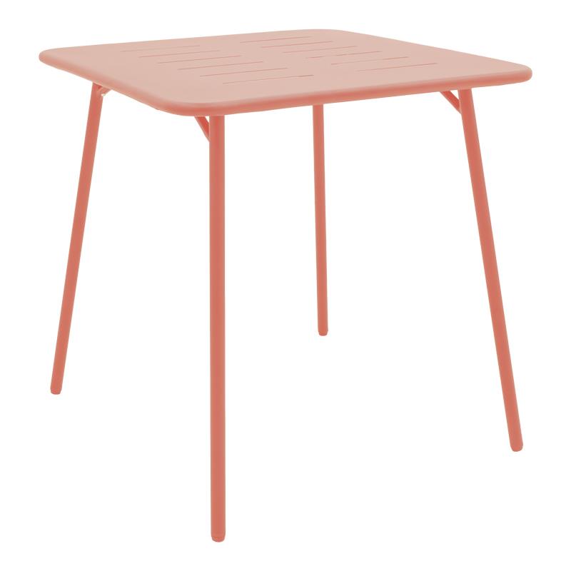 Τραπέζι Moraja terracotta μέταλλο 70x70x73εκ