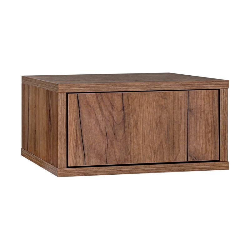 Επιτοίχιο Κομοδίνο Arbor Καφέ χρώμα 39x34x18εκ