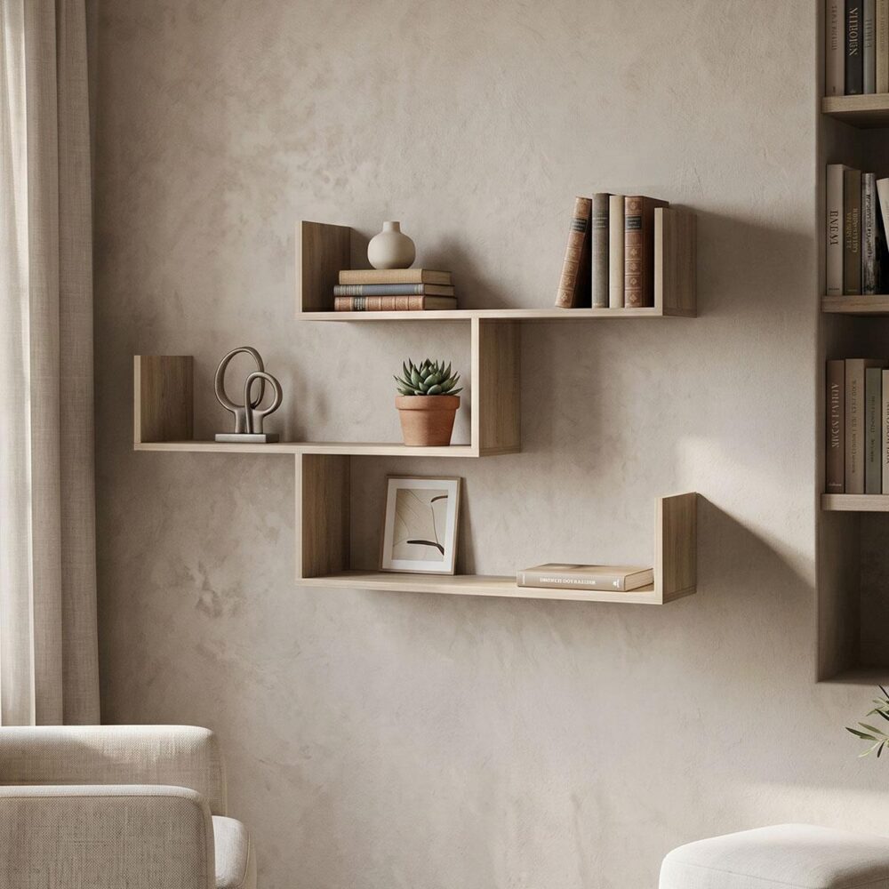 Ραφιέρα τοίχου Tiber sonoma 120x22x67εκ