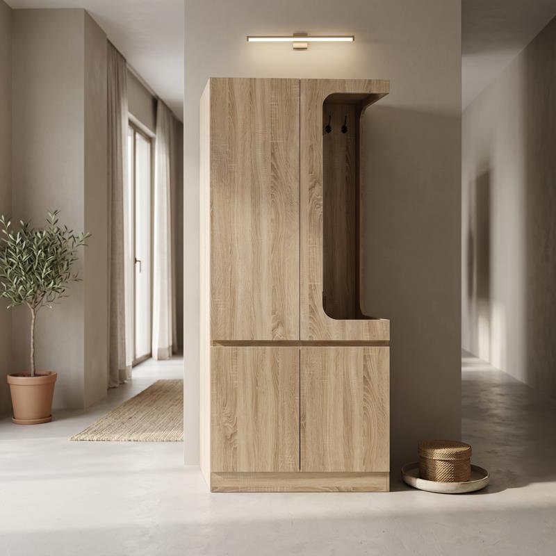 Έπιπλο εισόδου Feby sonoma 80x50,5x190εκ