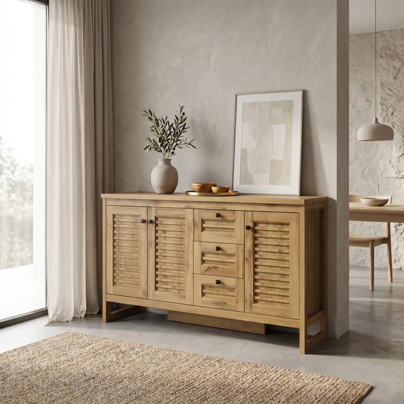 Μπουφές Beles σε sonoma 160x40x93.5εκ Μπουφές Beles σε sonoma 160x40x93.5εκ