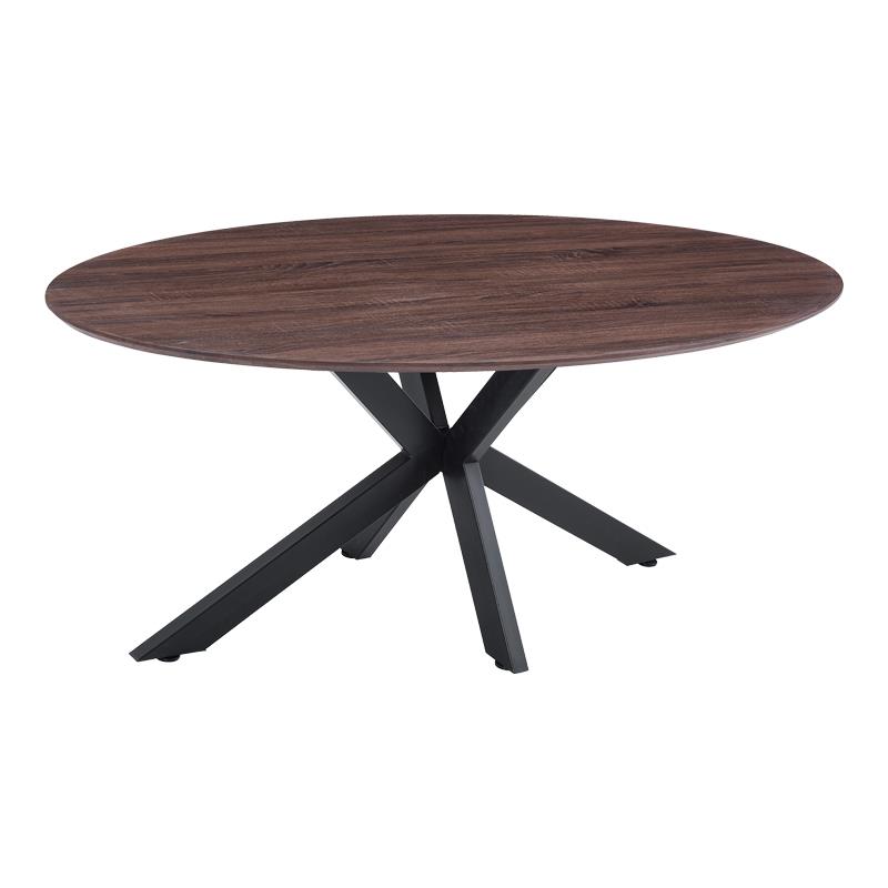 Τραπέζι Makrey καρυδί mdf- μαύρα μεταλλικά πόδια 180x90x75εκ Τραπέζι Makrey καρυδί mdf- μαύρα μεταλλικά πόδια 180x90x75εκ