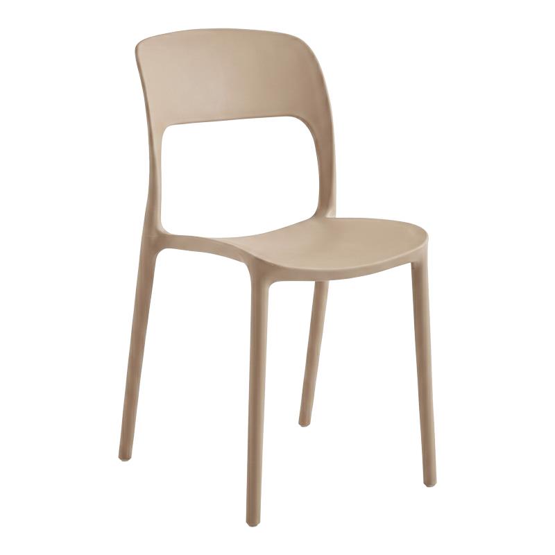 Καρέκλα στοιβαζόμενη Zanna pp cappuccino 40x53x78εκ