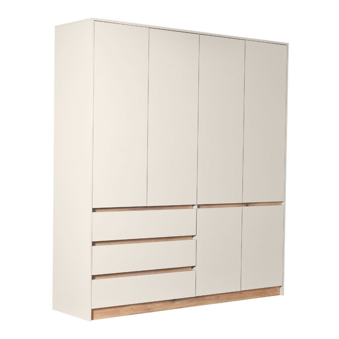Ντουλάπα NORDIC 6V3F Εξάφυλλη Κασμίρ - Artisan 183,5x52x205εκ.