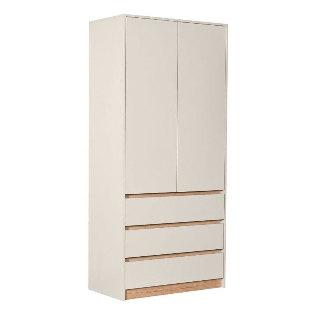 Ντουλάπα NORDIC 2V3F Δίφυλλη Κασμίρ - Artisan 93,5x52x205εκ.