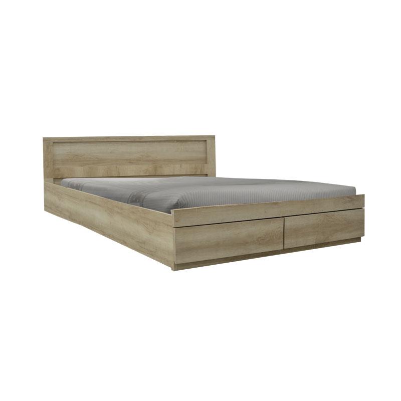 Κρεβάτι ημίδιπλο Nalos με συρτάρι castillo-oak 140x200εκ Κρεβάτι ημίδιπλο Nalos με συρτάρι castillo-oak 140x200εκ