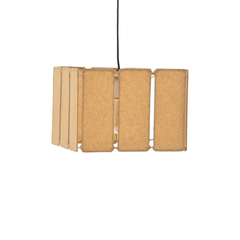 Φωτιστικό οροφής Boxfo Inart καφέ press papier-μέταλλο 32x32x123εκ Φωτιστικό οροφής Boxfo Inart καφέ press papier-μέταλλο 32x32x123εκ