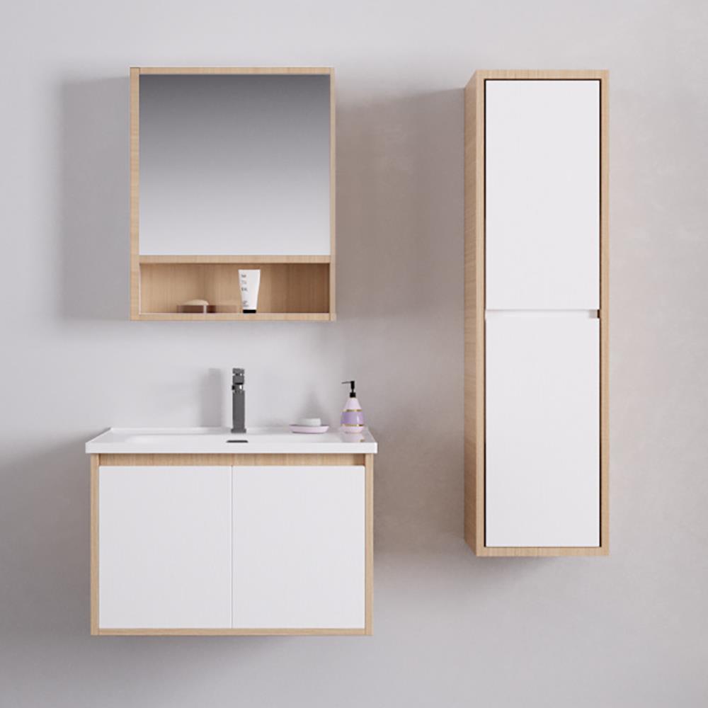 Σετ Επίπλου Mπάνιου VERA 60 Plywood Λευκό - Sonoma