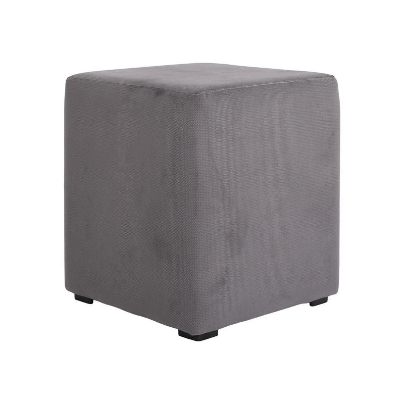 Σκαμπό Boxy Fylliana Τετράγωνο Γκρί 35x35x41εκ.