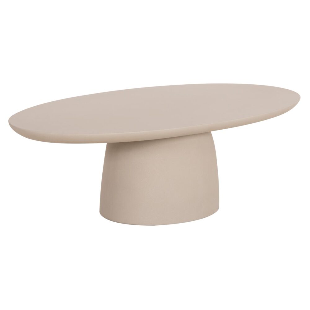 Τραπεζάκι Σαλονιού BRECCAN C6594.02 Οβάλ Μπέζ Fiber Cement 130x70x40Υεκ