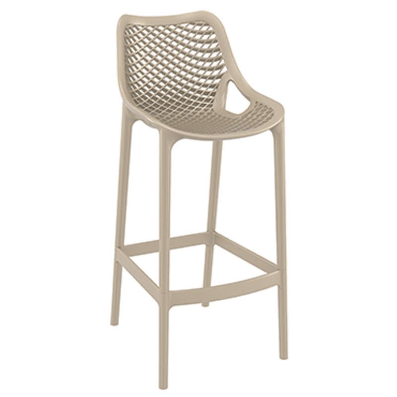 Σκαμπό Μπαρ Air 75 Πολυπροπυλενίου Taupe 45x53x105 εκ.