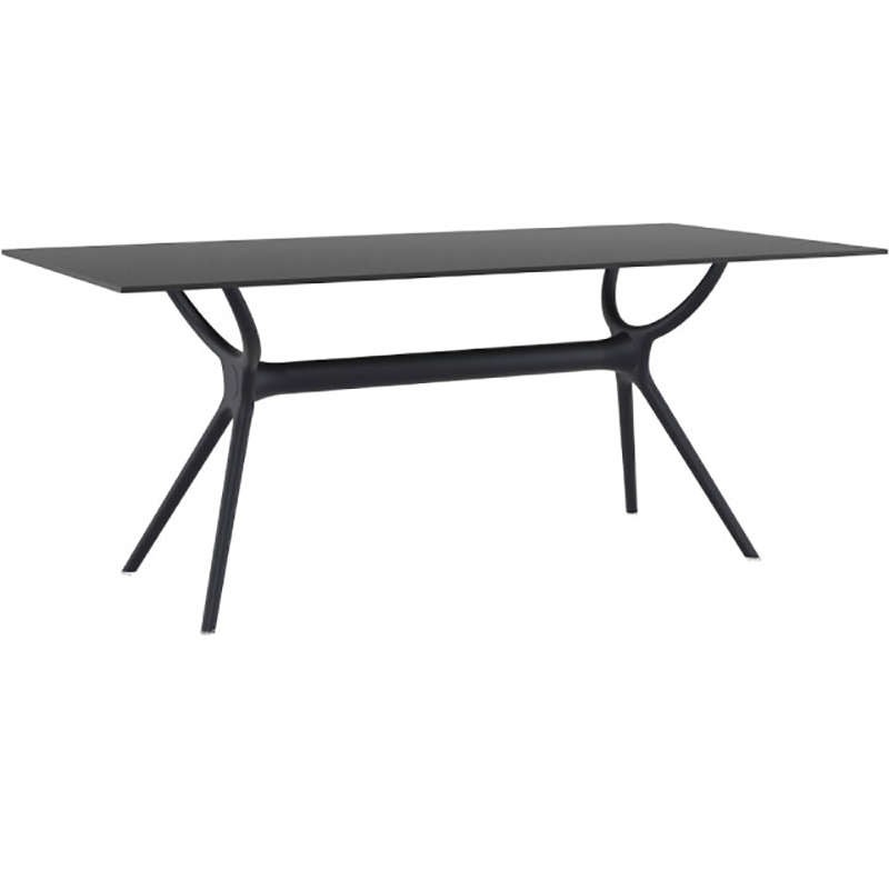 Τραπέζι Κήπου Air HPL Laminate 12mm - Πολυπροπυλενίου Μαύρο 180x90x74 εκ.