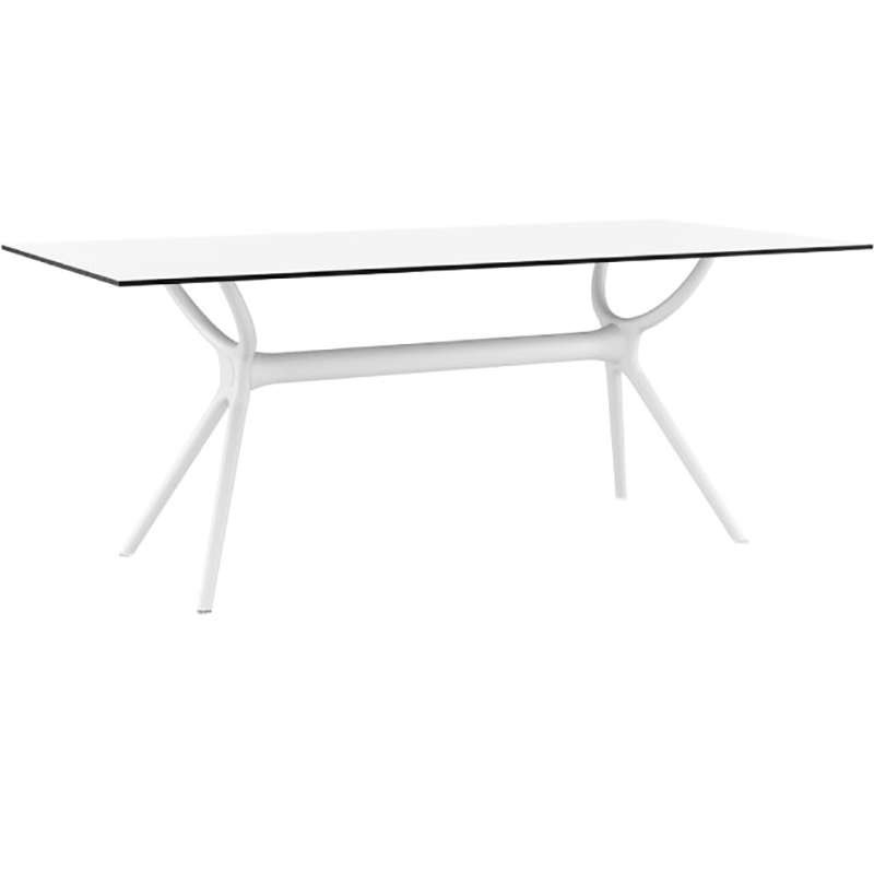 Τραπέζι Κήπου Air HPL Laminate 12mm - Πολυπροπυλενίου Λευκό 180x90x74 εκ.