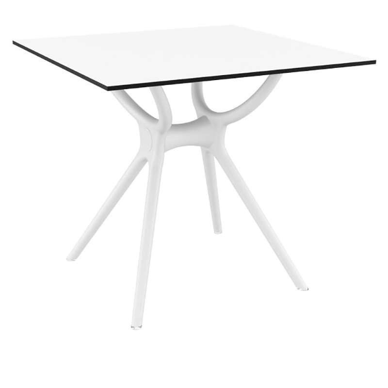 Τραπέζι Κήπου Air HPL Laminate 12mm - Πολυπροπυλενίου Λευκό 80x80x74 εκ.