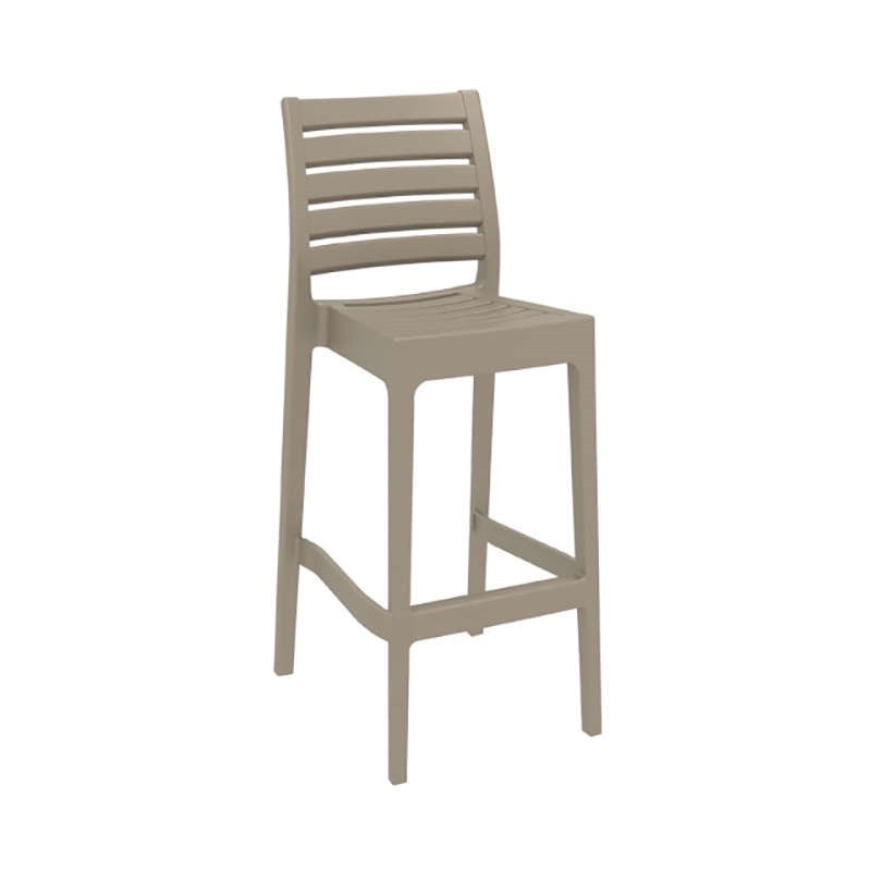 Σκαμπό Μπαρ Ares 75 Πολυπροπυλενίου Taupe 45x51x108 εκ.