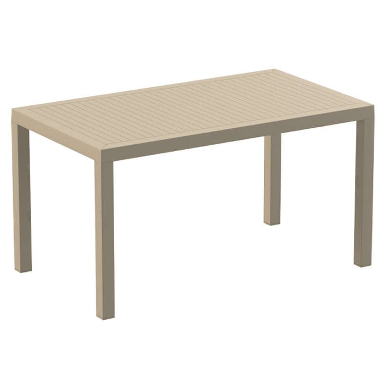Τραπέζι Κήπου Ares Πολυπροπυλενίου Taupe 140x80x75 εκ.