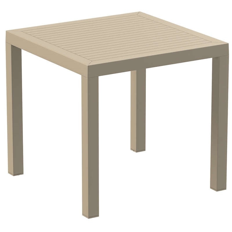 Τραπέζι Κήπου Ares Πολυπροπυλενίου Taupe 80x80x75 εκ.